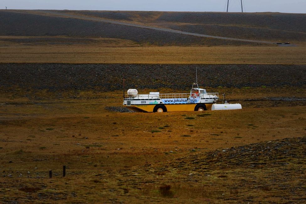 Amphibienfahrzeug südlich vom Vätnajökull Gletscher
