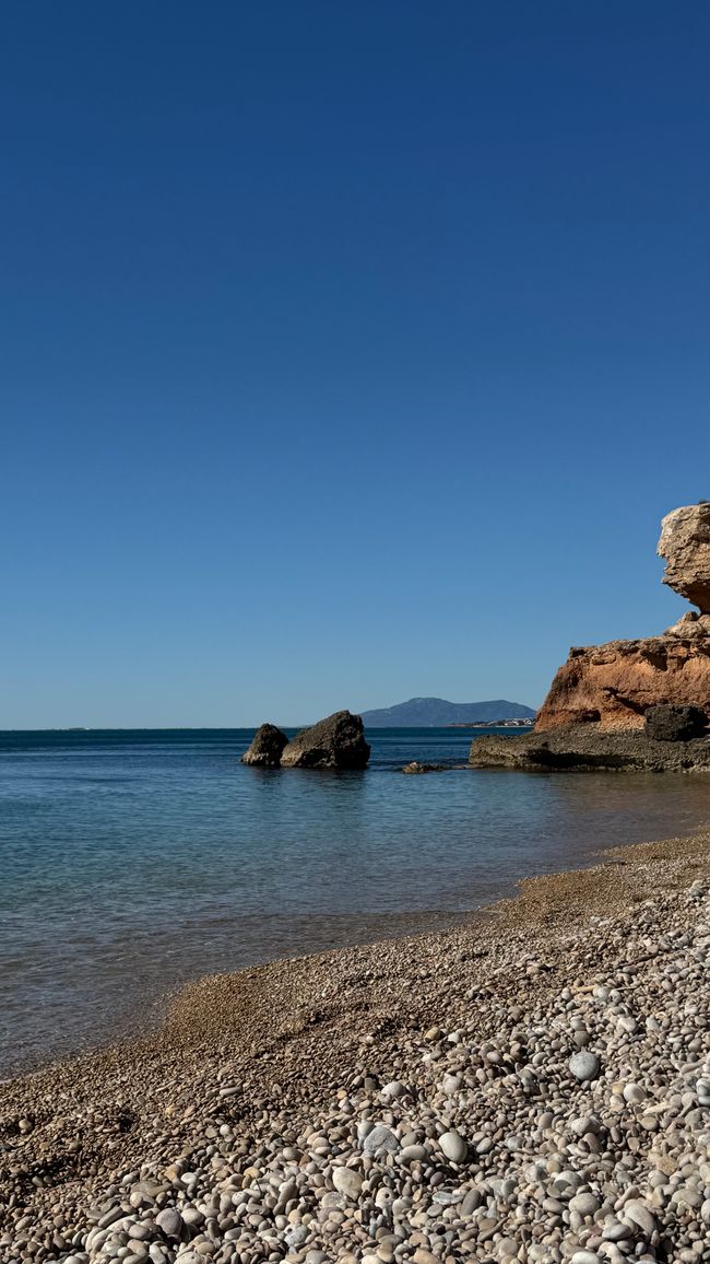 Strand und Blick Ebro Delta