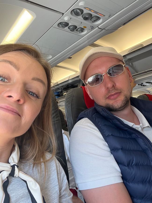 Airplane selfie