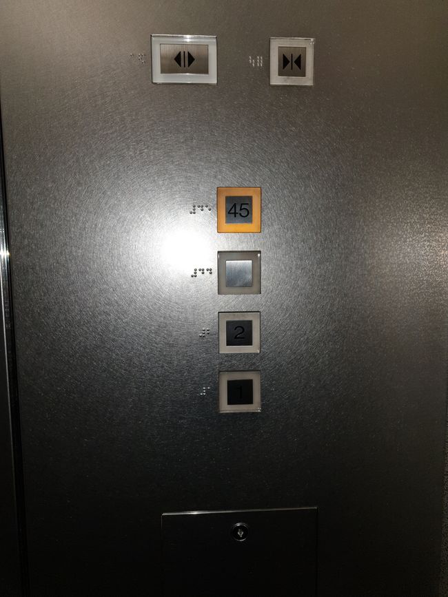 One trip to the 45th floor, please