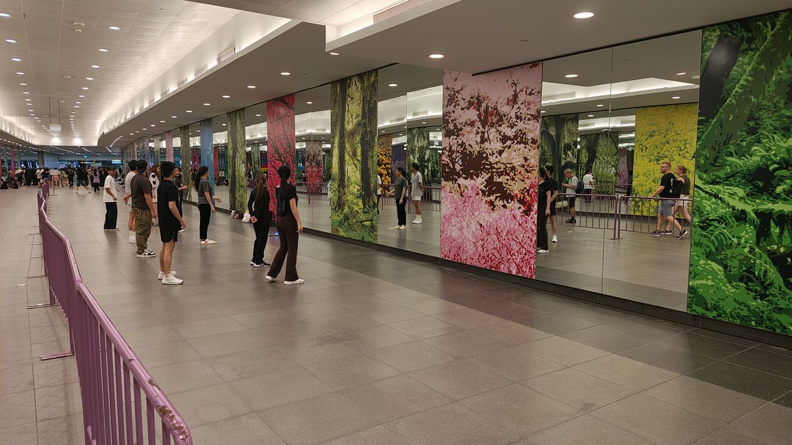 Dance rehearsals in the mirrored corridor