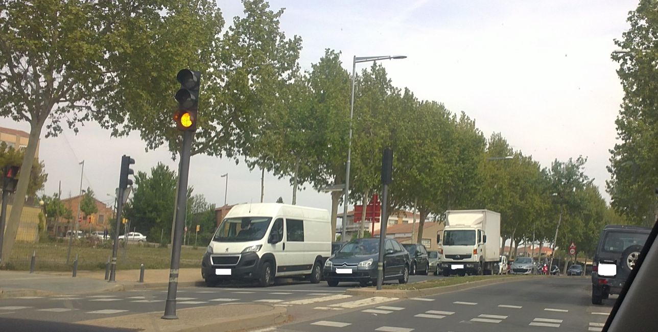 Foto dalla mia auto a Lleida (Catalogna, Spagna) (aprile 2019)