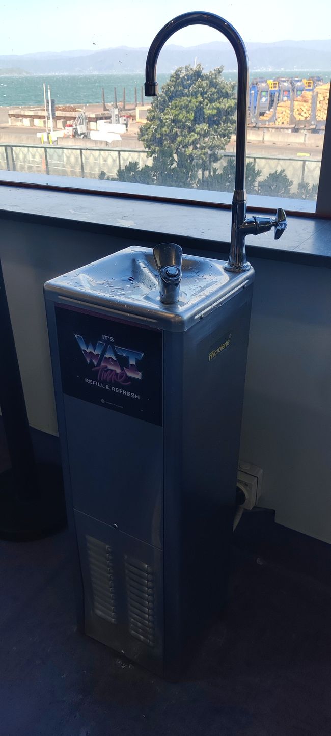 Selbst im Stadion gibt es kostenloses Trinkwasser