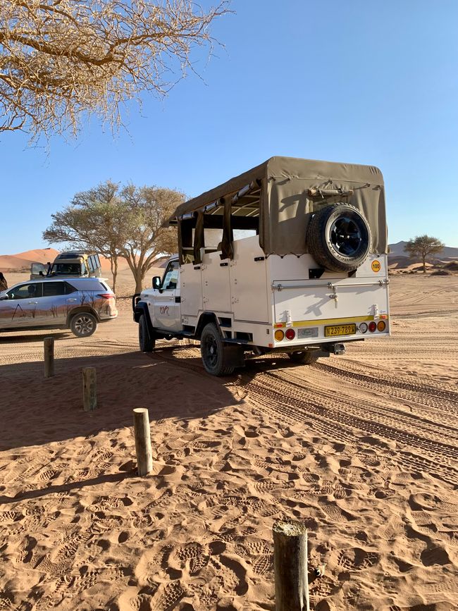 Dünenbesteigung in Namib Wüste