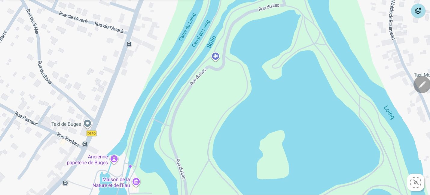 Al norte de esto: dos ramas del Canal du Loing, Solin y río Loing