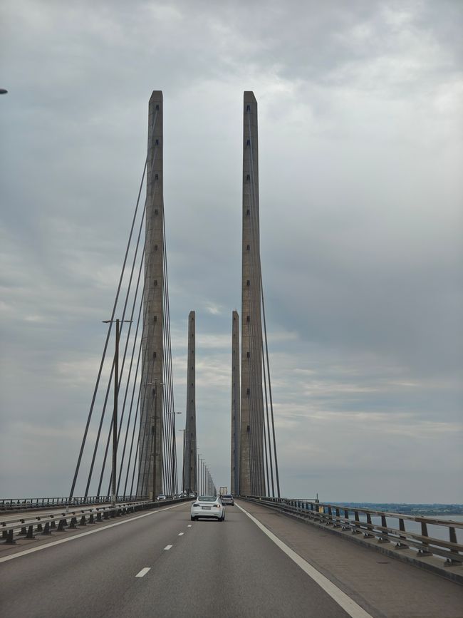Auf der Öresundbrücke nach Malmö 