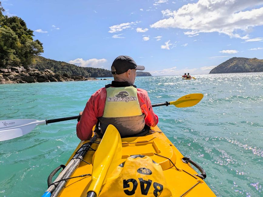 Mit dem Kajak raus auf die Sandy Bay im Abel Tasman-NP