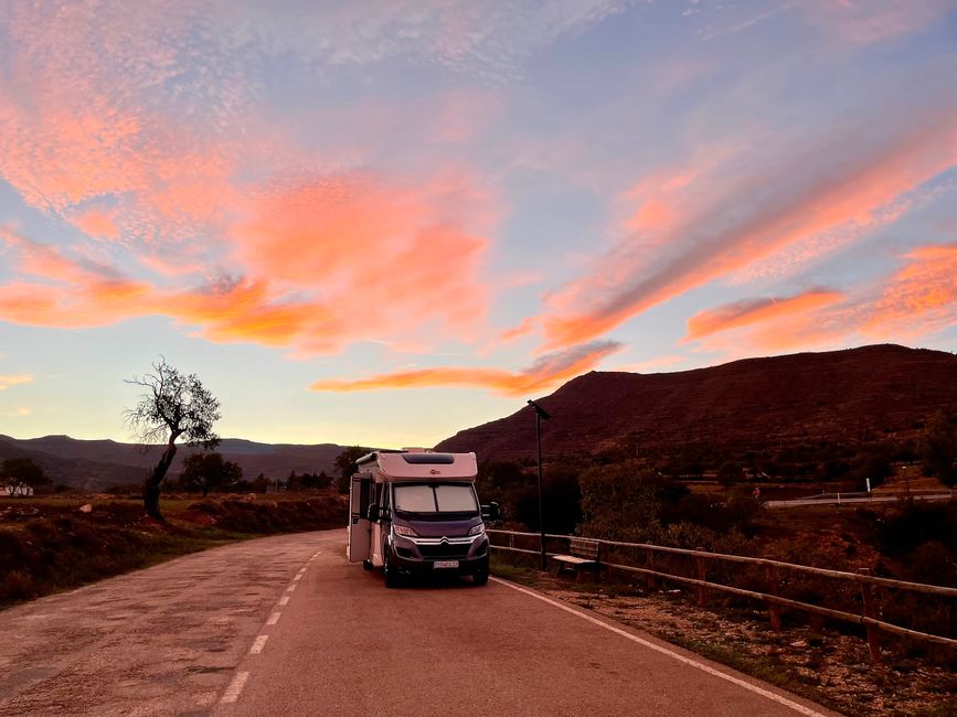 Avec un magnifique coucher de soleil, une journée riche en expériences tire sa révérence.