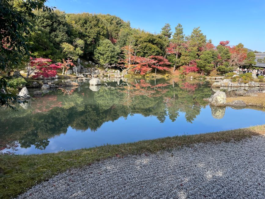 Teich und Garten am Tenryo-Tempel