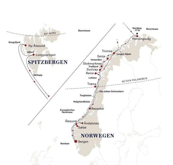 Unsere Reiseroute