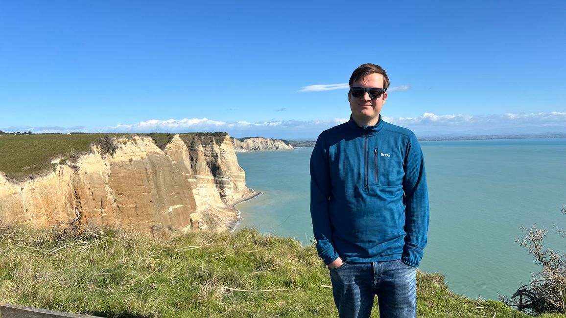 Blick über die Steilküste und Julian