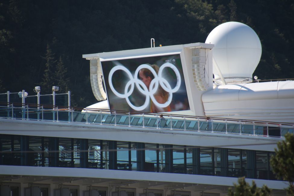 Olympische Spiele werden hier geschaut