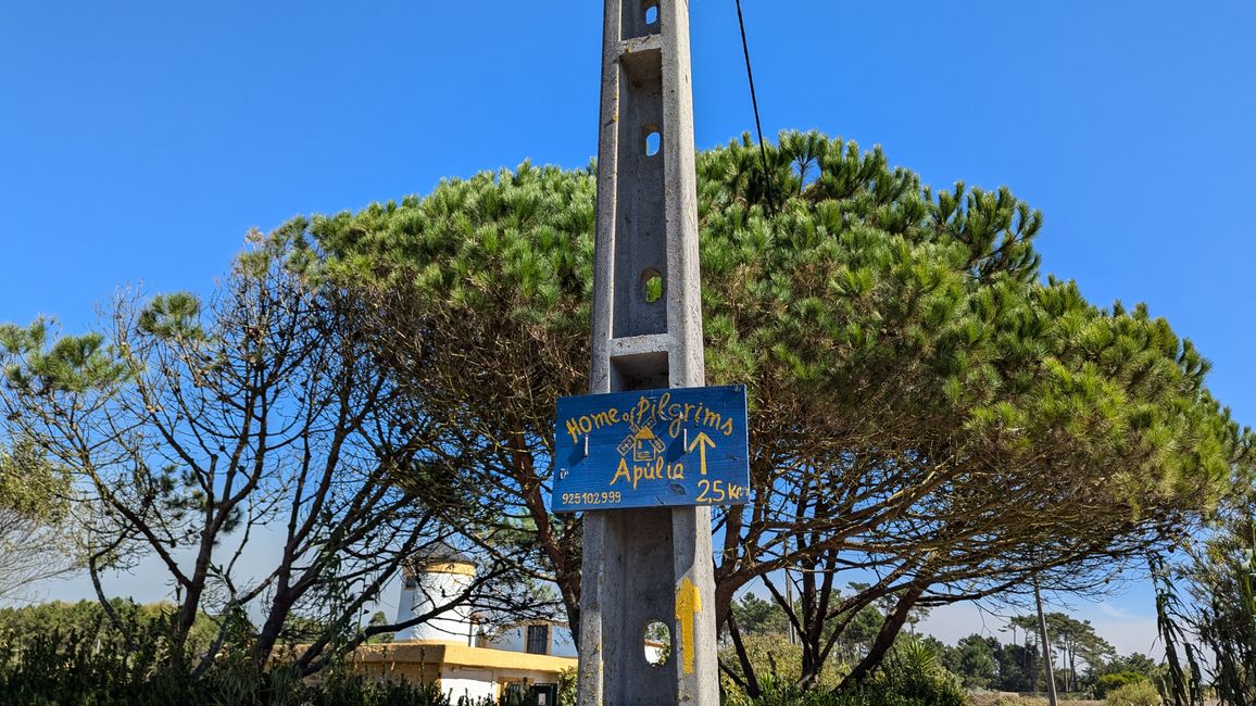 Second stage on the Camino Portugues da Costa from Povoa Varzim to Apulia Praia