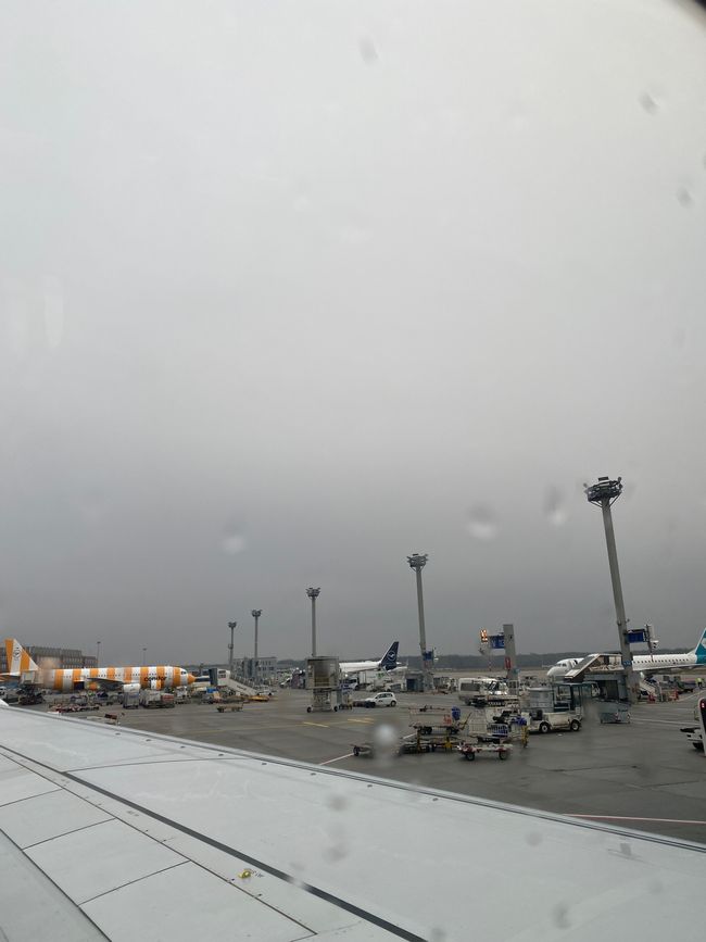 Der Start in Frankfurt: grau in grau