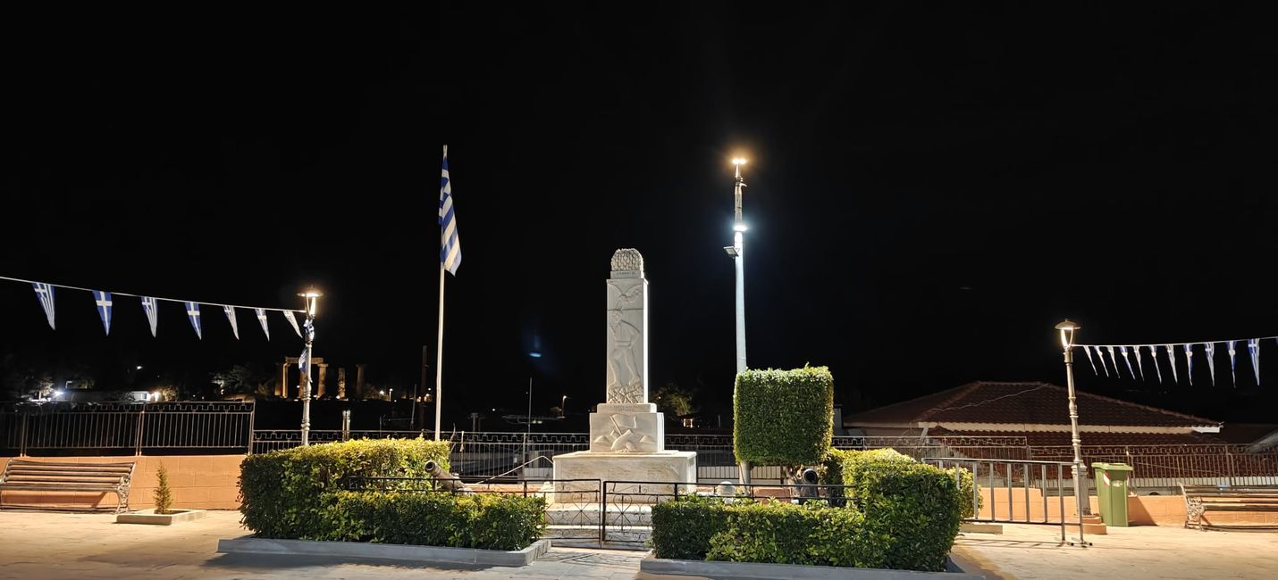 Ancient Corinth by night