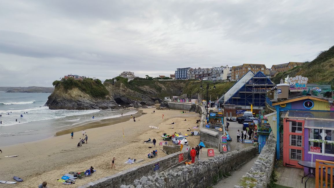 Newquay Towan Beach mit The Island
