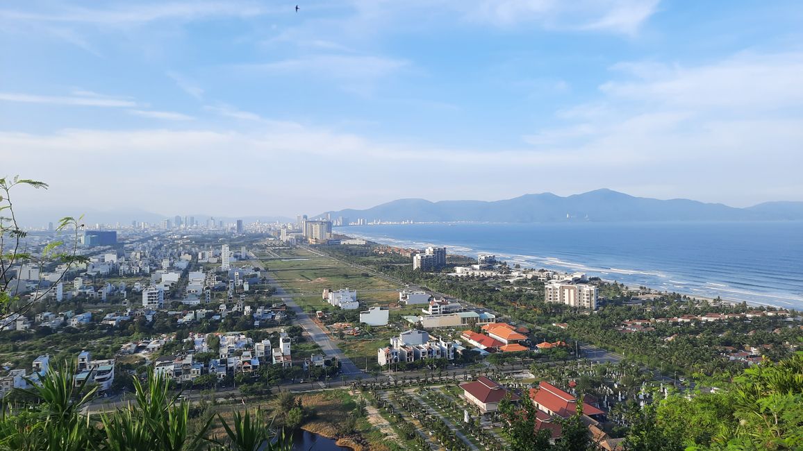 View of the 20 miles Beach of DaNang from the really high peak lot point