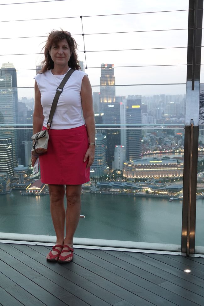 Auf dem SkyDeck des Hotels Marina Bay Sands
