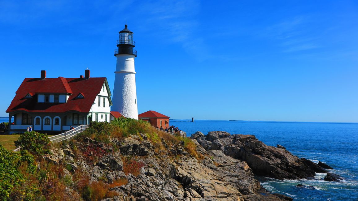 Ältester Leuchtturm des Bundesstaates Maine von 1791, Portland Head Light