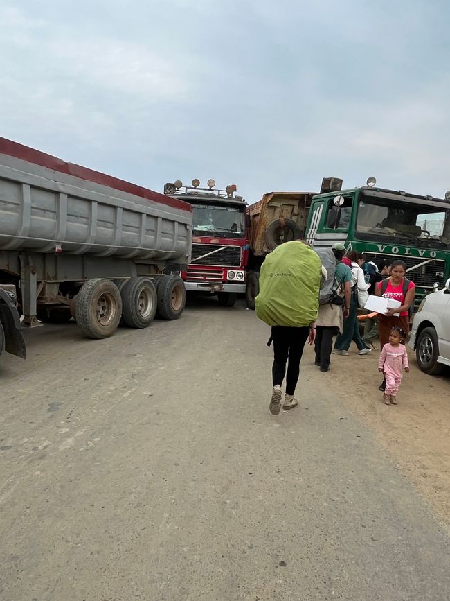 Blockade just before Rurrenabaque 