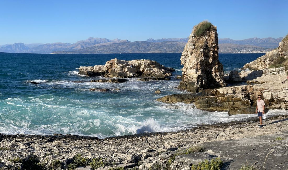 Einsamer Abschnitt hinter Kassiopi