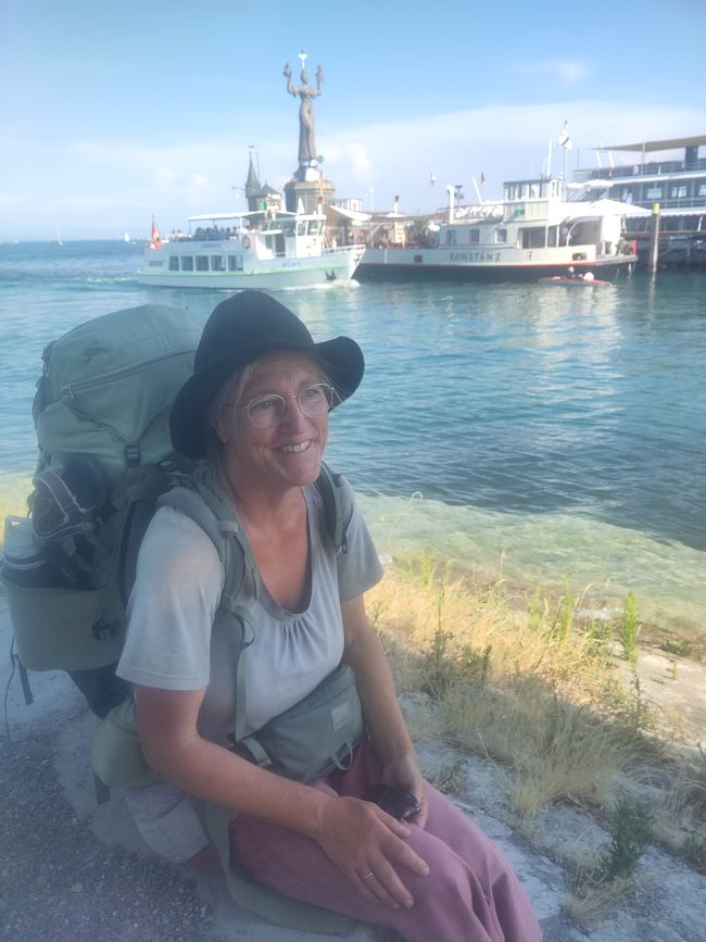 angekommen am Bodensee in Konstanz nach 2870 Kilometern - nun erstmal Pause...