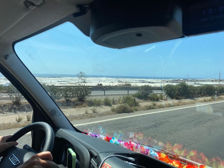 Endless plastic-covered greenhouses on the coast of Almeria...