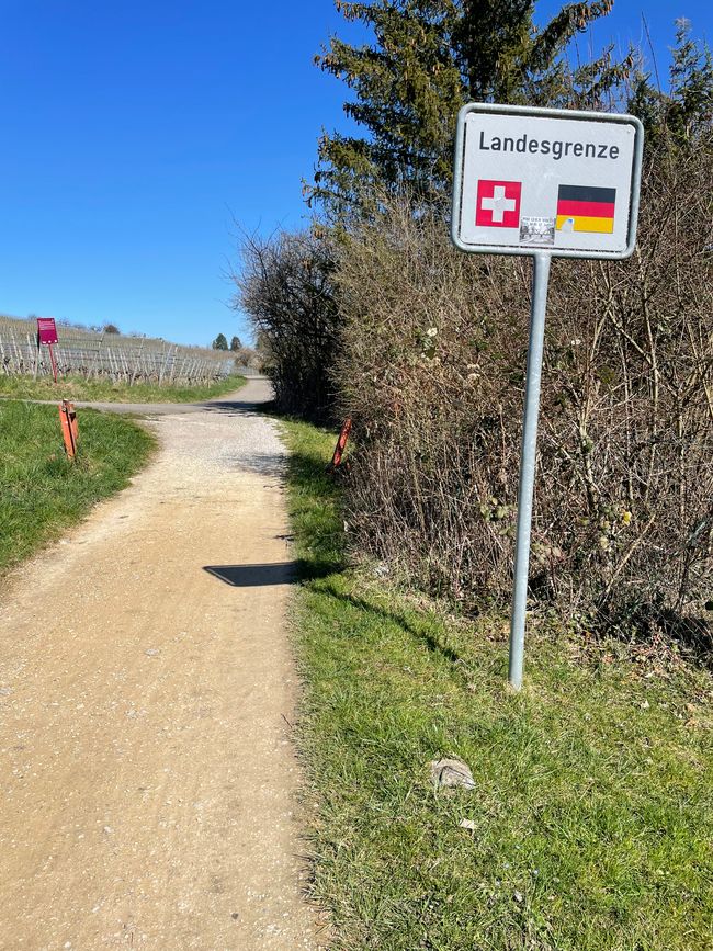 Frontière nationale aussi sur le chemin du vin