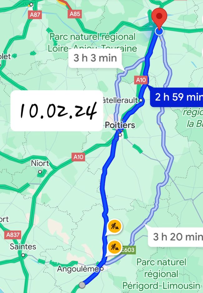 Wir ziehen weiter langsam durch Frankreich ....