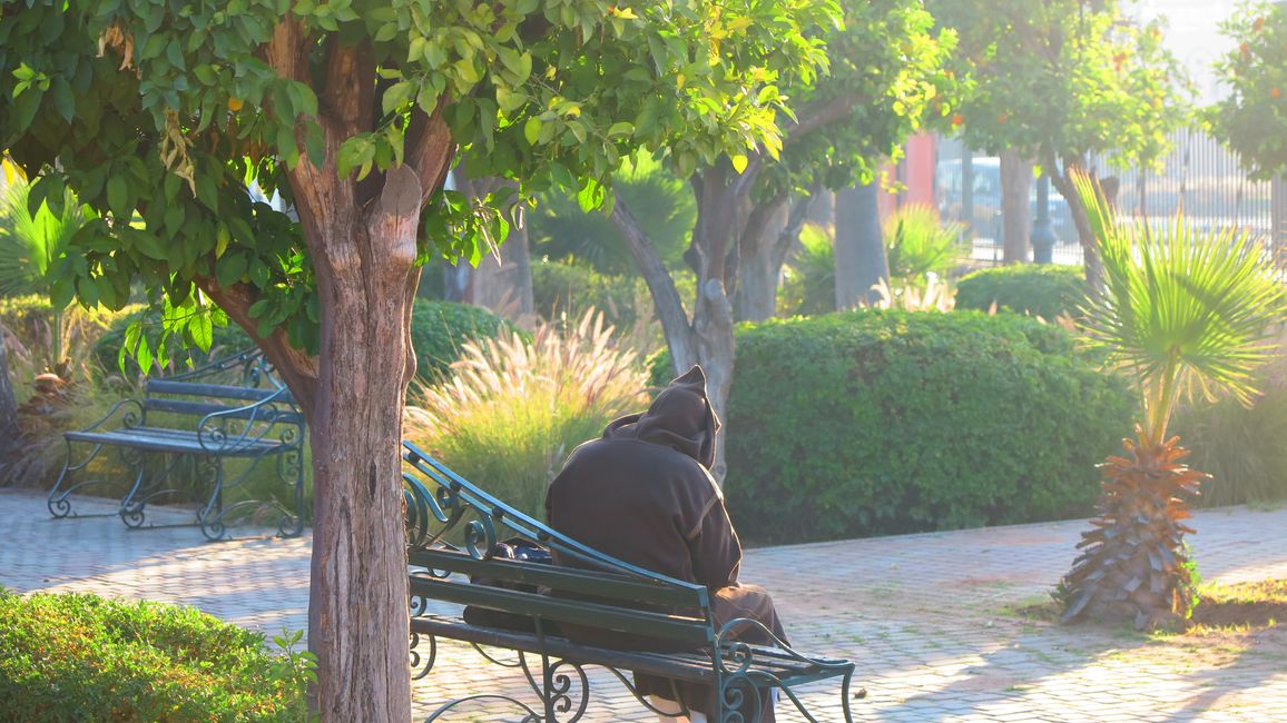Resting a bit in the Medina.
