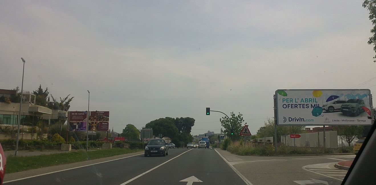 Foto dalla mia auto a Lleida (Catalogna, Spagna) (aprile 2019)