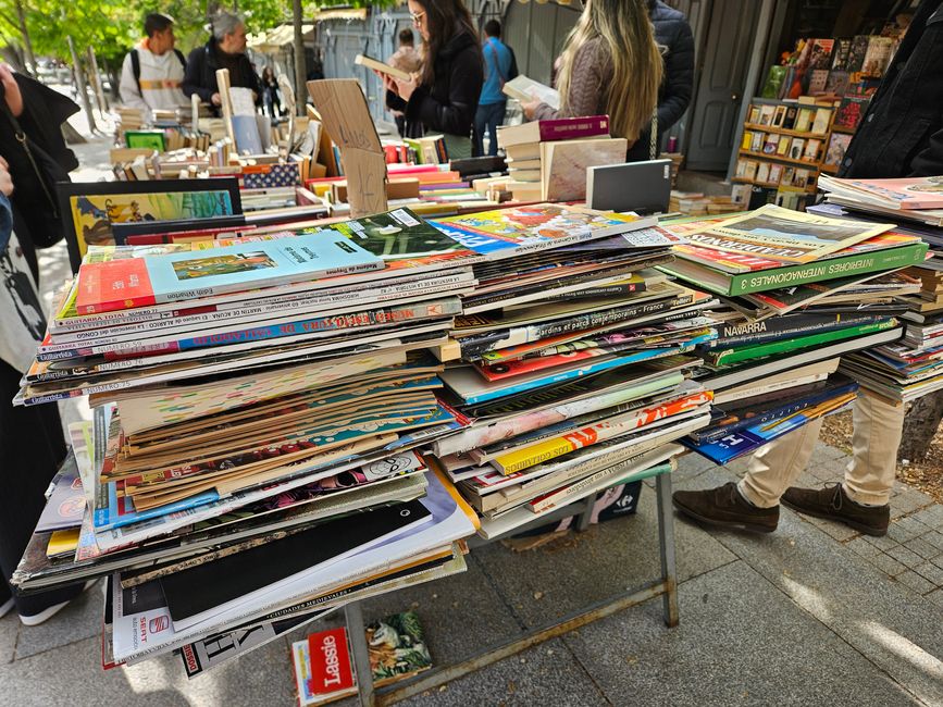 Mercato dei libri nei pressi del Parco del Retiro