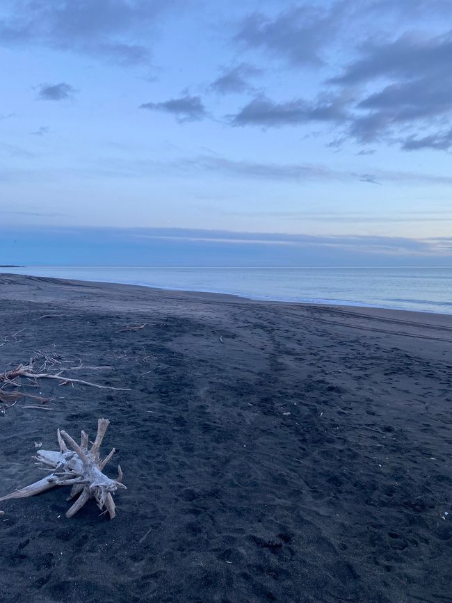 Playa negra - atardecer desde el camping