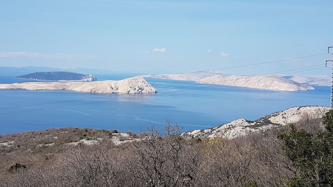 Kroatische Küste, Blick auf die vorgelagerten Inseln