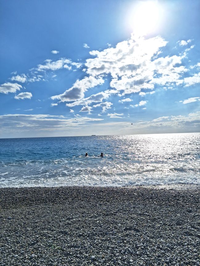 Tiempo de baño, es maravilloso en el mar 