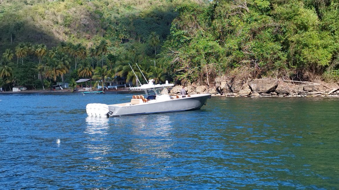 Entering Soufriere Bay