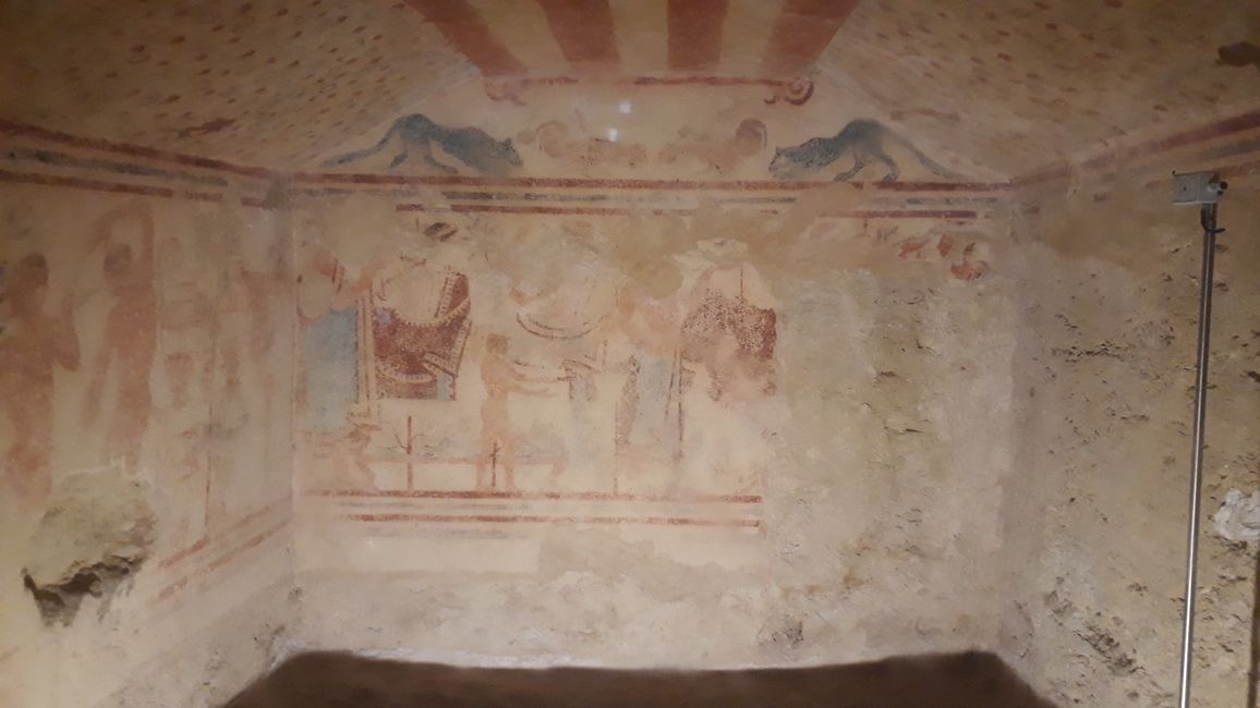 Frescoes in the tombs of the Necropolis of Monterozzi