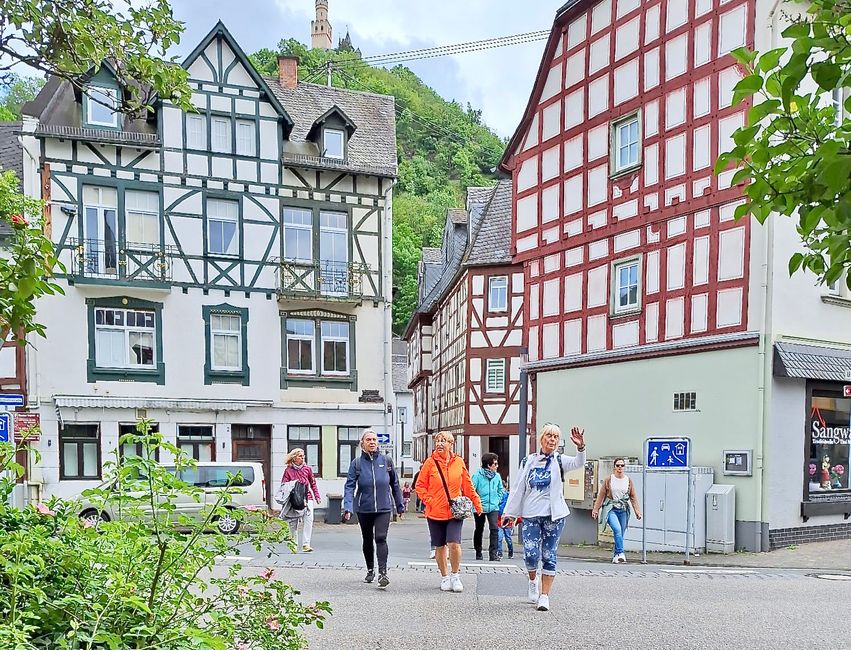 No bags to be seen – the search for shopping opportunities in Braubach was unsuccessful.