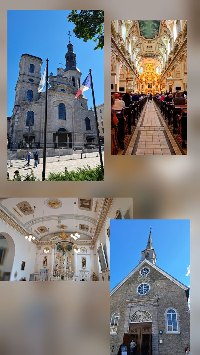 Sopra: Notre Dame de Québec Sotto: Eglise Notre Dame de Victoire   