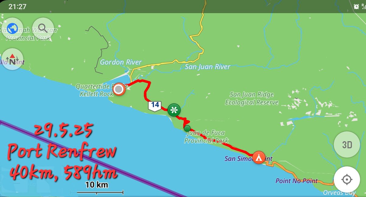 29.05.25 China Beach->Port Renfrew