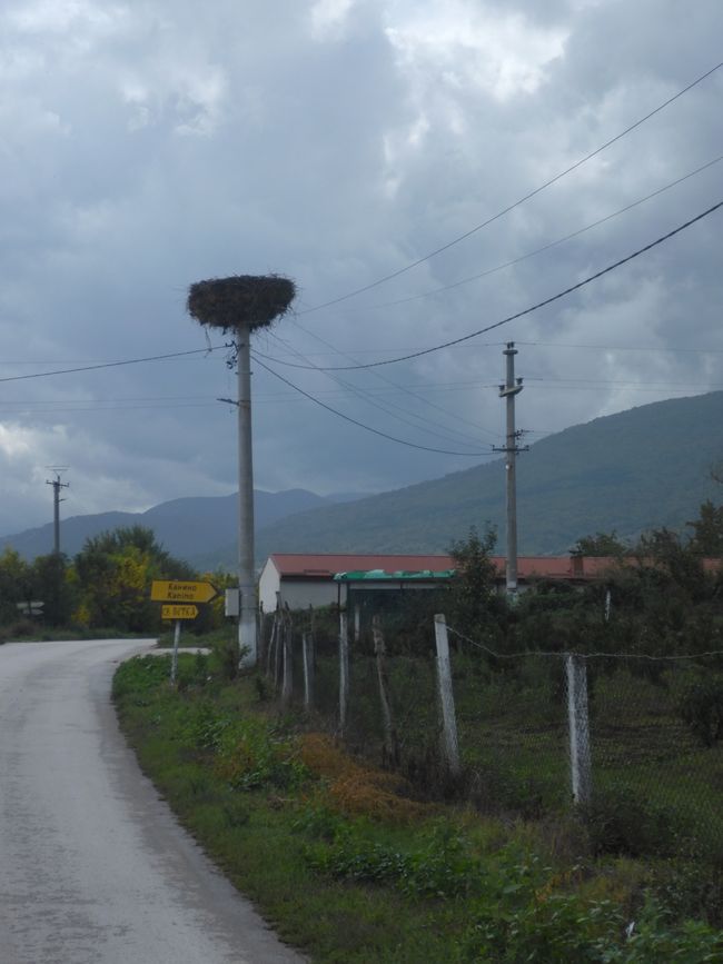 Ruhige Straße am Rande der Ebene/Berge