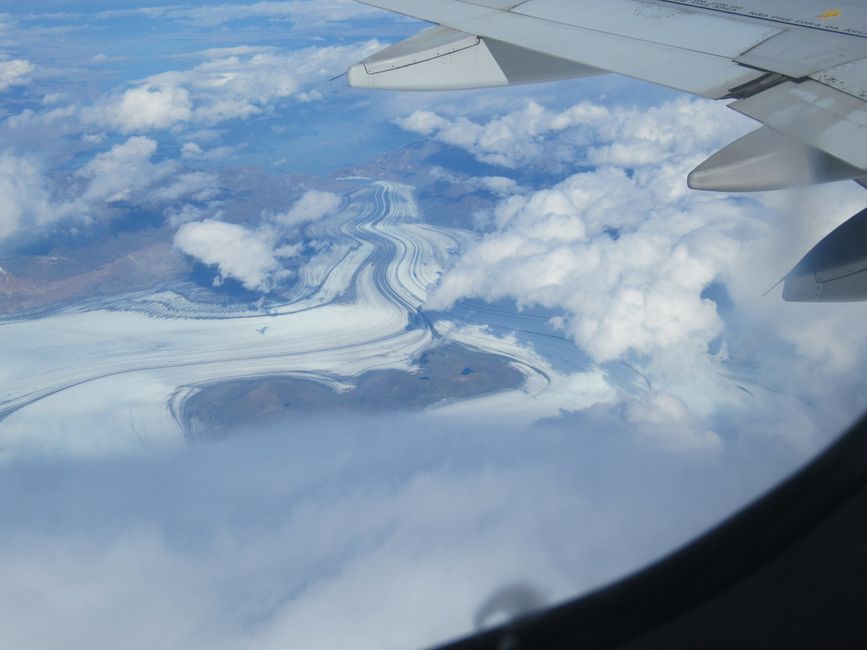 Desde el avión ..
