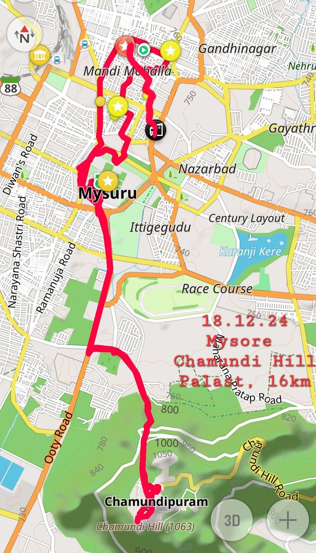 18.12. Mysore zu Fuß