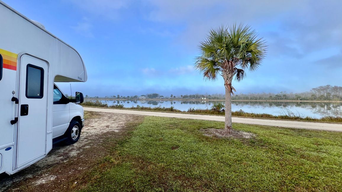 Der Campingplatz am Morgen