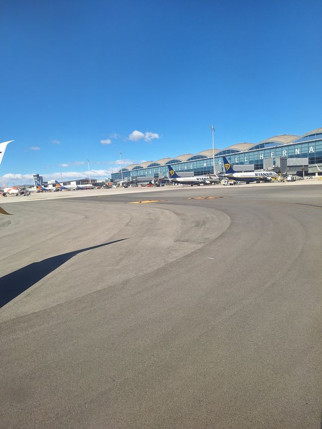 Dans l'avion encore relativement détendu