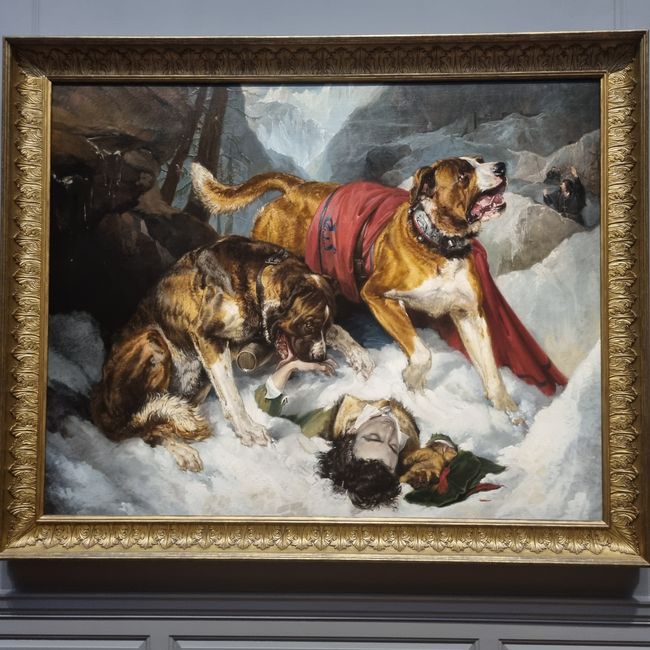 Edwin Landseer "Alpine Mastiffs Reanimating a Distressed Traveler" 