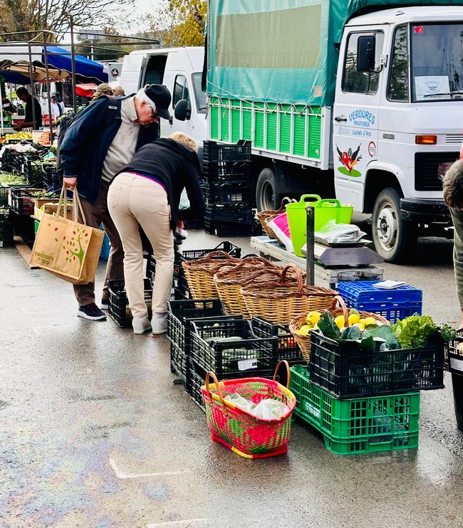 Wochenmarkt in Platja d’Aro, unser letzter Tag an der Costa Brava