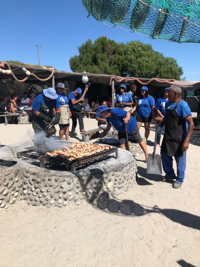 Die Strandloper- gleich wird der Crayfish serviert