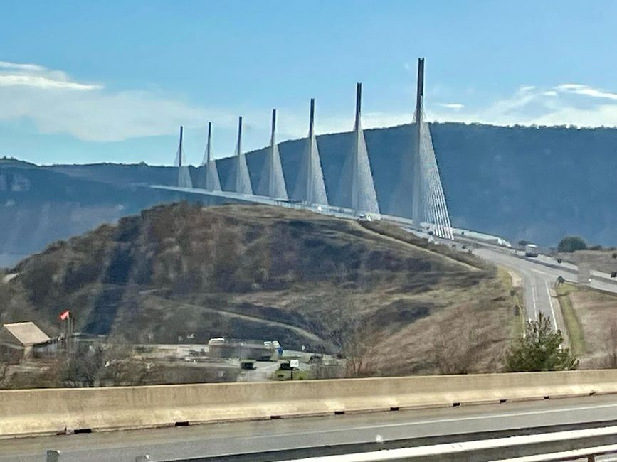 At 2,460 meters, the Millau viaduct is the longest cable-stayed bridge in the world, the largest bridge in the world with a maximum pier height of 343 meters, the tallest structure in France and the highest bridge in Europe.