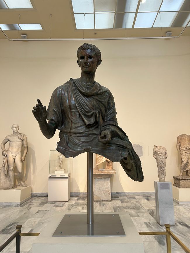 Bronzene Statur des Augustus